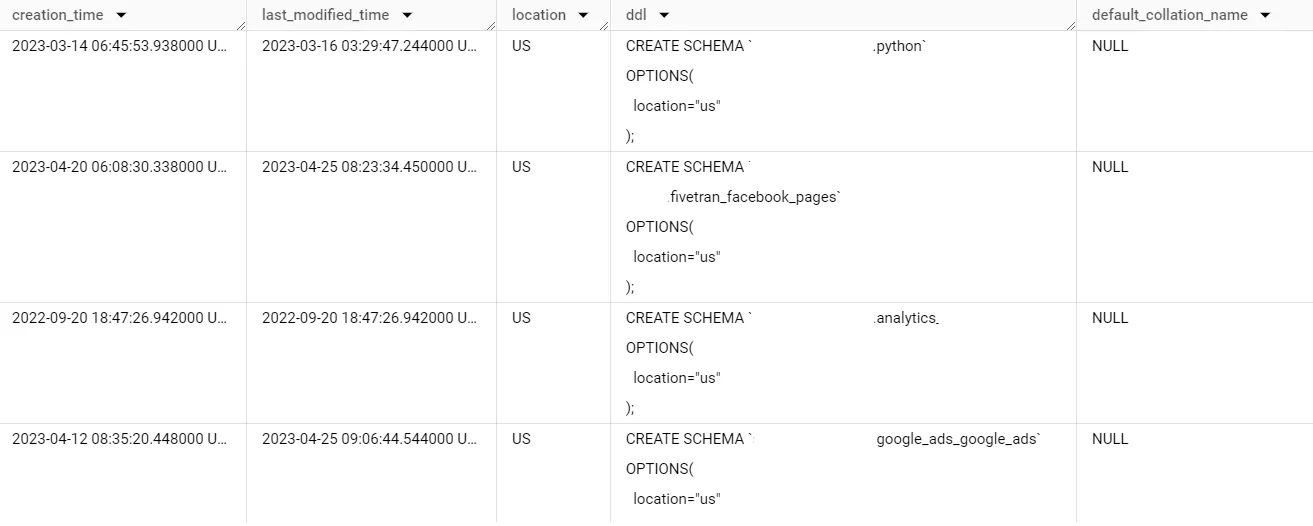 ตัวอย่างการ Query Metadata ภายในโปรเจค